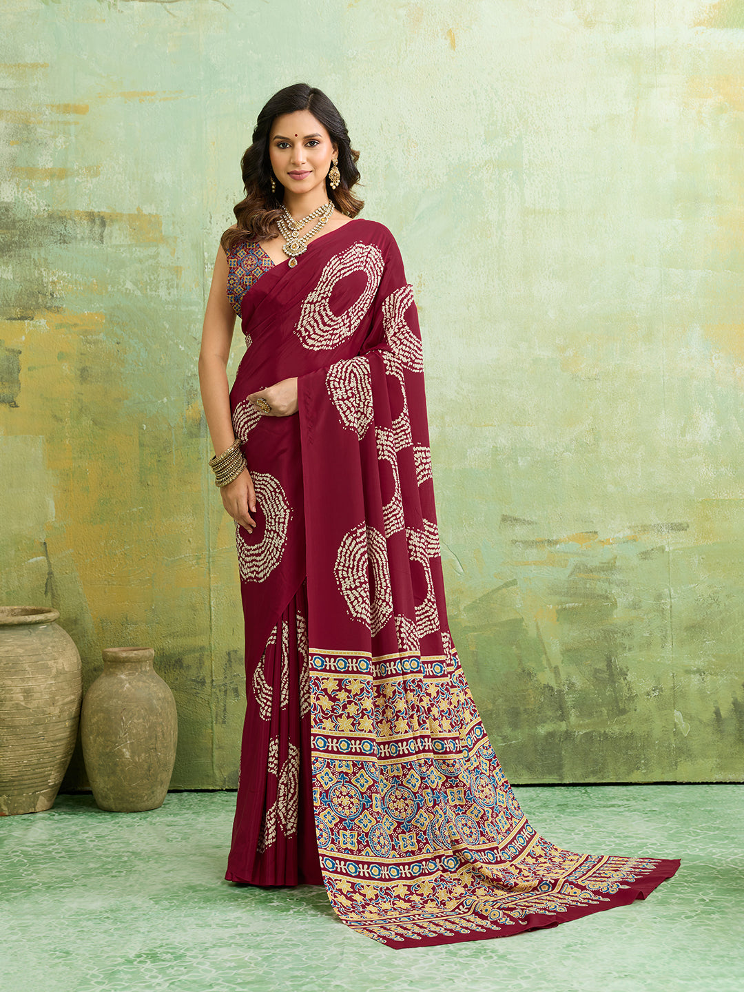 KcPc New Premium Casual Saree in Kalindi Style Soft Crepe Silk Fabric Drape APL