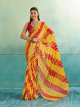 Buy Leheriya Style With Gotapatti Work Saree