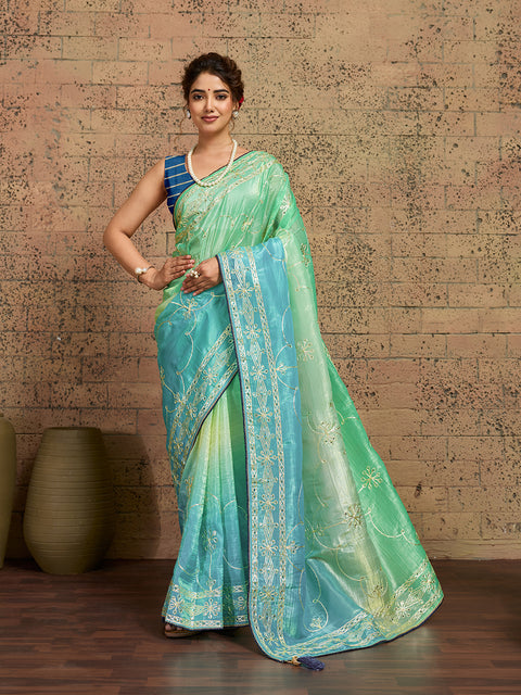 Buy New Latest Tissue Bollywood Style With Gotapatti Work Saree