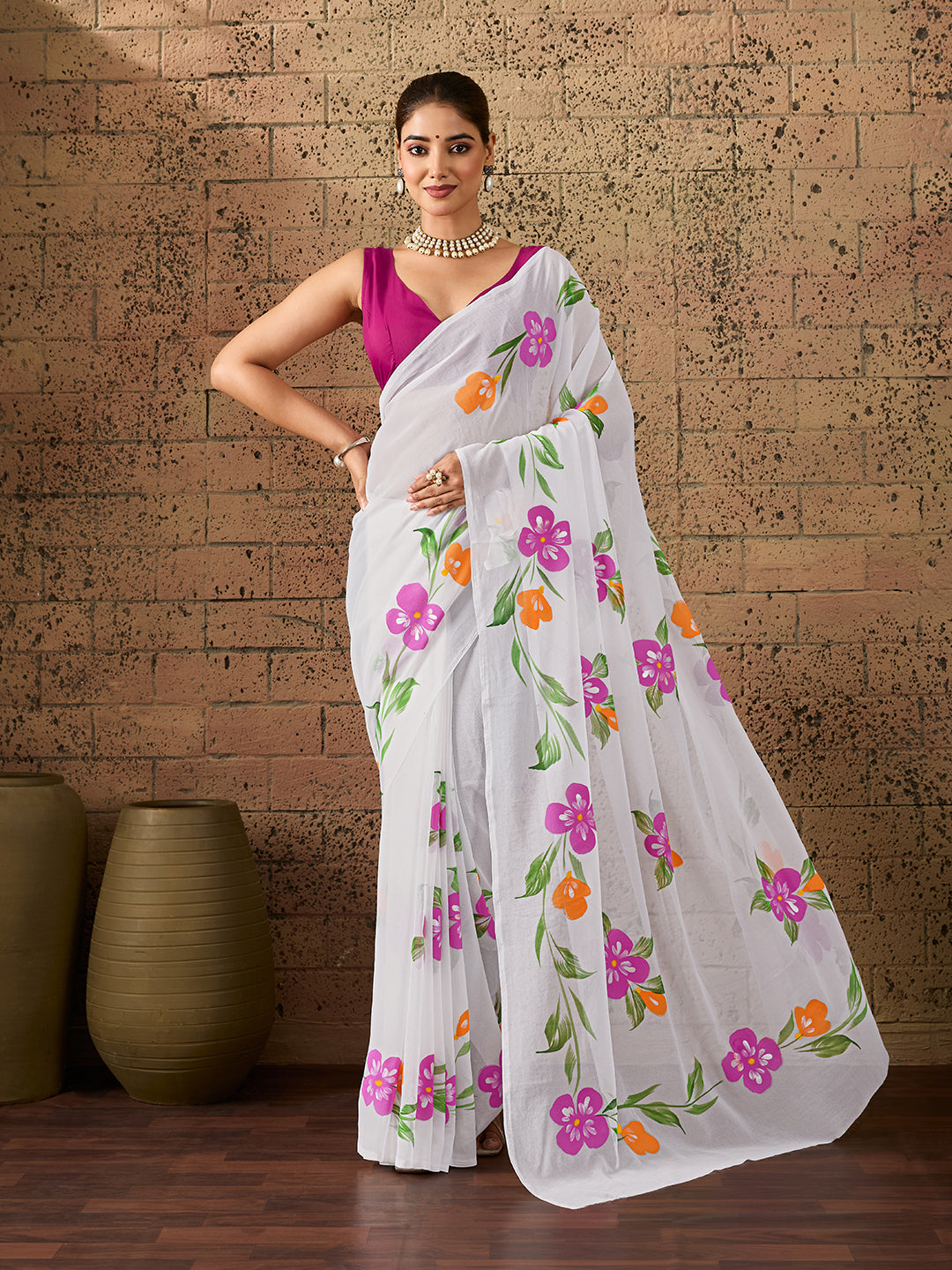 KcPc New Luxury Designer Style Saree Crafted in Soft Georgette FabricASH