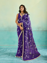 KcPc New Festive Special Royal Chiffon Saree with Traditional Gota Patti Touch SNL