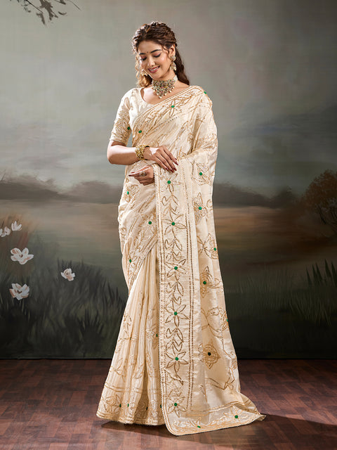 Buy Tusser Silk With Traditional Style Saree KcPc 