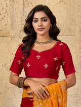 Buy Georgette Bandhani Saree With Festive Wear Kcpc