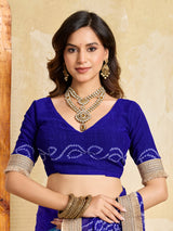 KcPc Georgette Bandhani Saree with Heavy Border KDN