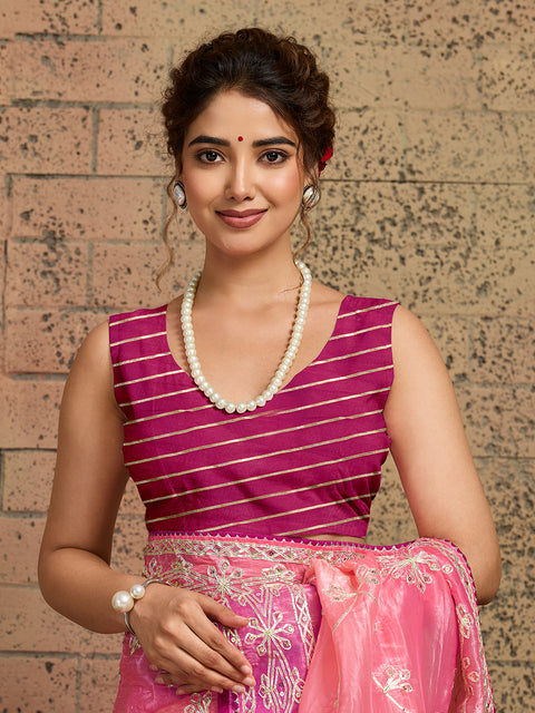 Buy New Latest Tissue Bollywood Style With Gotapatti Work Saree