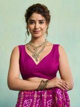 KcPc New Gaji Silk Bandhani Ghatchola SareeRani