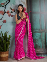 KcPc Georgette Sarees with Gota Patti WorkPDM