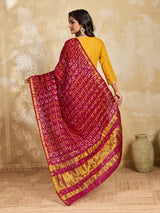 KcPc Premium Art Silk Bandhani Ghatchola Dupatta for Traditional Look