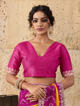 Buy Bandhani Saree With Gota patti Work Kcpc 