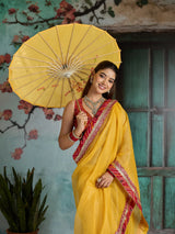KcPc New One Embroidery Bandhani Border Kota Doria Saree SWA