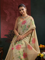 KcPc Elegant Tissue Silk Sarees with Traditional Tari Work GAN