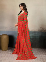 Buy New Chiffon Leheriya Style With Casual Wear Saree