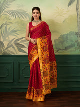 KcPc New Beautiful Ghatchola Style Saree in Pure CottonKC