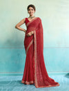 Buy New Spiceal Chiffon Leheriya Style With Embroidery Border Work Saree
