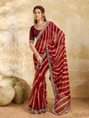 KcPc New Spiceal Chiffon Leheriya Style With Embroidery Border Work Saree STL