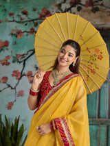 KcPc New One Embroidery Bandhani Border Kota Doria Saree SWA