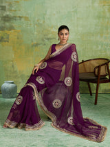 KcPc Premium Georgette Sarees with Elegant Gotapatti MHS