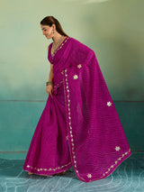 Buy Leheriya Style With Gotapatti Work Saree