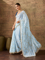 KcPc Royal Look Chinon Silk Saree with Elegant Gota Patti WorkSFS