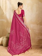 Pure Dola Silk saree in Bandhani style