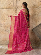  Cotton silk Ajrakh styleSaree under 1000
