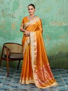 trending Tissue Silk saree in yellow colour