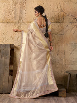 KcPc New Elegant Tari Border Tissue Silk Saree Janhvi Kapoor Inspired EditionAST
