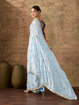 KcPc Royal Look Chinon Silk Saree with Elegant Gota Patti WorkSFS