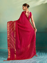  Buy Gaji Silk Ghatchola Bandhani Saree in red colour