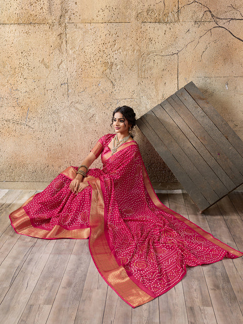  Cotton silk Ajrakh style  Saree under 1000