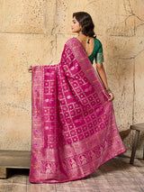 By Banarasi Saree With Traditional Wear