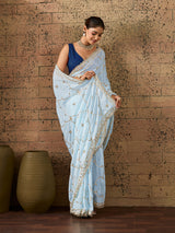KcPc Royal Look Chinon Silk Saree with Elegant Gota Patti WorkSFS