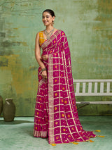 KcPc Lightweight Casual Georgette Saree in Bandhani Style CHAND