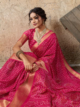  Cotton silk Ajrakh styleSaree under 1000