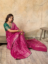 By Banarasi Saree With Traditional Wear