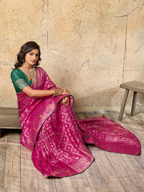 By Banarasi Saree With Traditional Wear