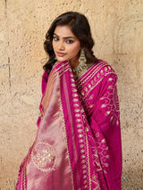 Buy Modal Silk Bandhani Style Saree Kcpc 