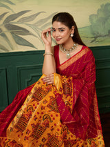 KcPc New Beautiful Ghatchola Style Saree in Pure CottonKC