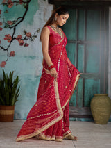 KcPc Royal Georgette Saree with Gotapatti Work MHS