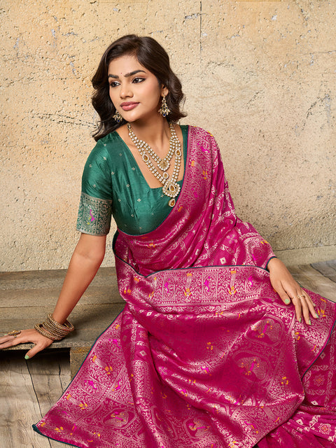 By Banarasi Saree With Traditional Wear