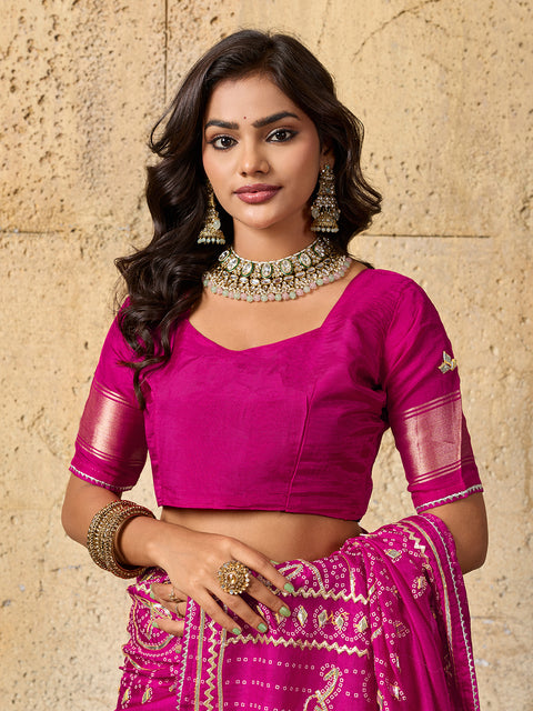 Buy Modal Silk Bandhani Style Saree Kcpc 