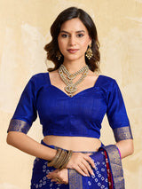 KcPc New Classic Bandhani Style Moss Chiffon Georgette Saree with Rich Zari Border KDN