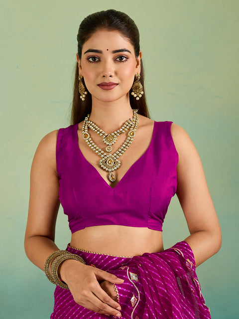 Buy Leheriya Style With Gotapatti Work Saree