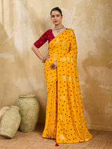 BuyDola Silk Bandhani Saree with Elegant Zari BorderKcPc 