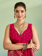 KcPc Launch New Jaipuri Designer Gaji Silk Ghatchola Bandhani Saree RedMAD