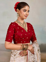 Buy Designer Saree with Embroidery Tari Work Kcpc Image 6