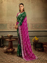 KcPc Premium Georgette Bandhani Festive Wear Sarees KDN