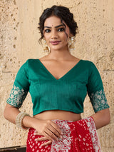 Buy Bandhani Saree With Elegant Peturn Work