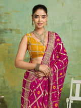 KcPc Lightweight Casual Georgette Saree in Bandhani Style CHAND