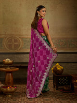 KcPc Premium Georgette Bandhani Festive Wear Sarees KDN